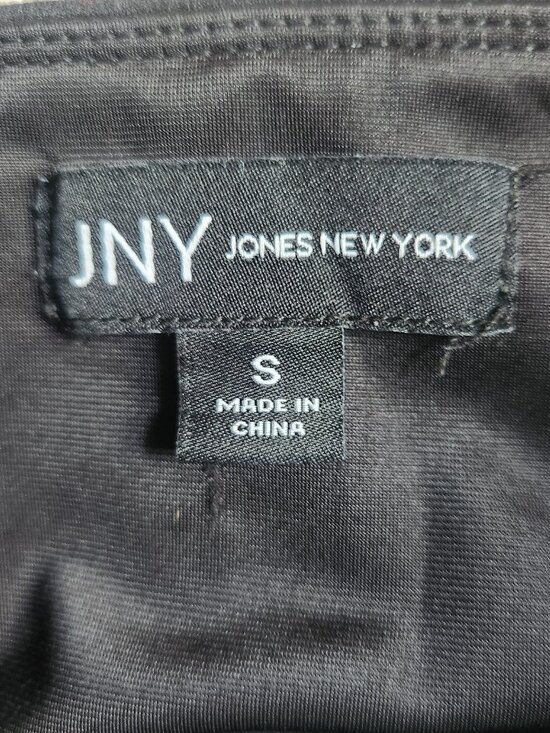 JNY Jones New York Tummy Control High Waist Solid Black Capri Leggings Size S - Picture 3 of 8